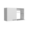 Tuhome Napoles 2 Wall Cabinet, Open Storage Shelves, Single Door, White MLB8982